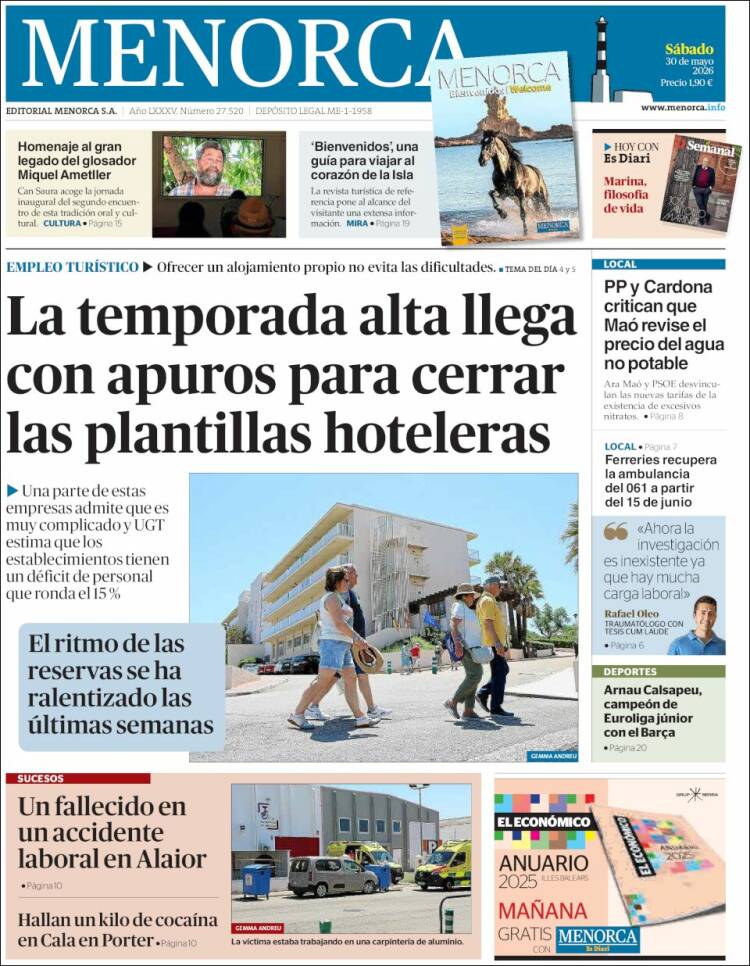 Portada de Menorca - Diario Insular (Espa&ntilde;a)