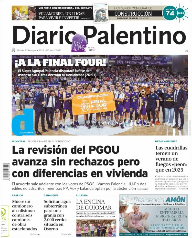 Portada de Diario Palentino (Espa&ntilde;a)
