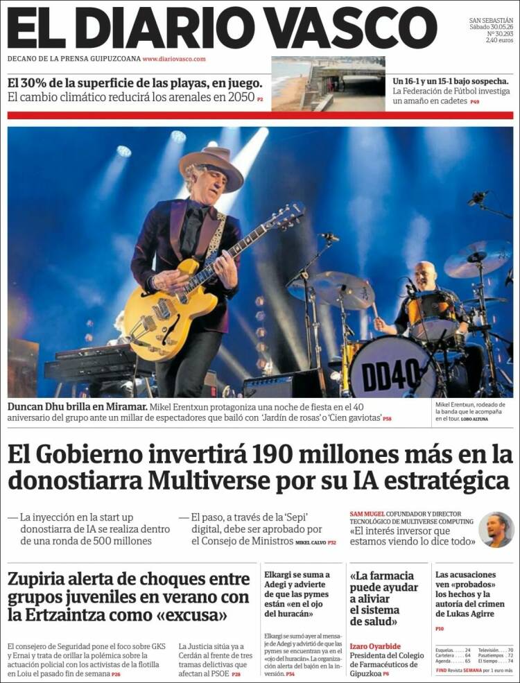 Portada de Diario Vasco (Espa&ntilde;a)