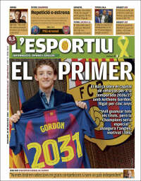 Portada de L'Esportiu (Espagne)