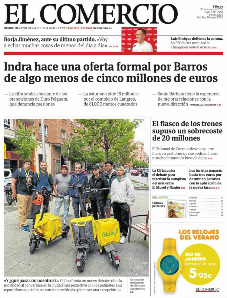 Portada de El Comercio - Gijón (Espa&ntilde;a)