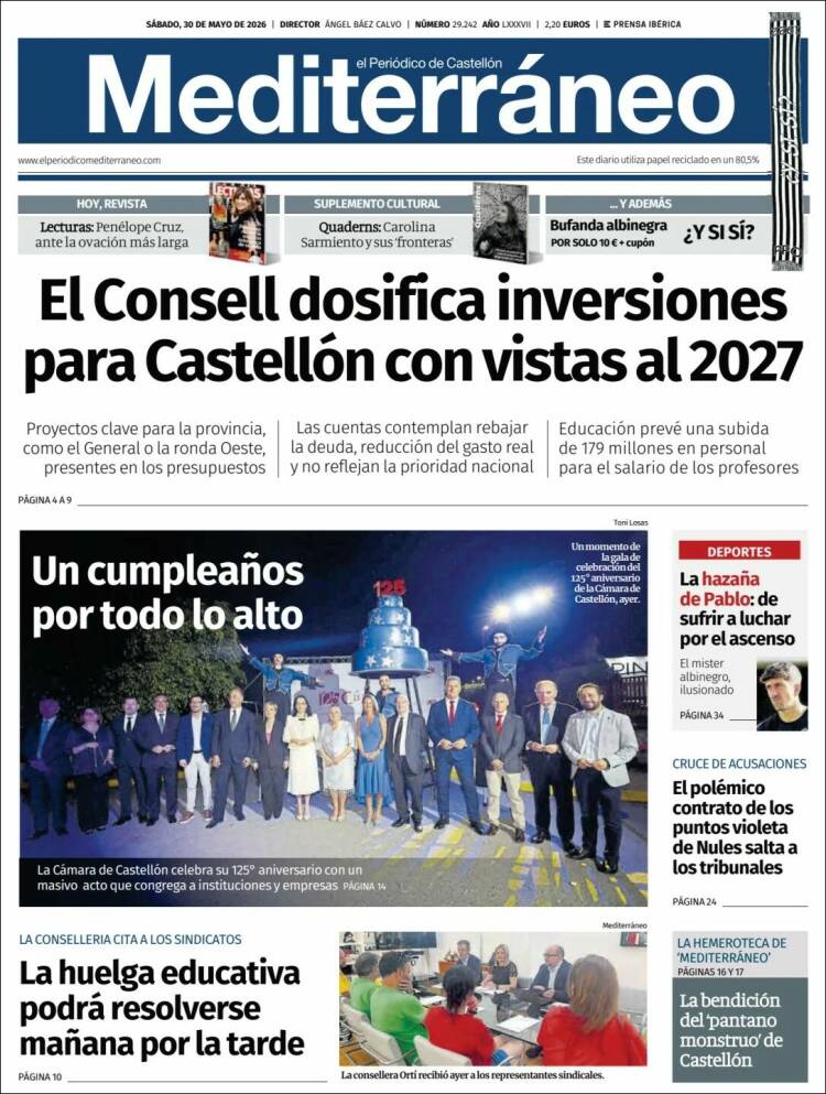 Portada de El Periódico Mediterraneo (Espa&ntilde;a)