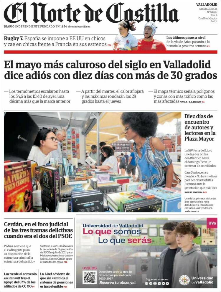 Portada de Norte de Castilla - Valladolid (Espa&ntilde;a)
