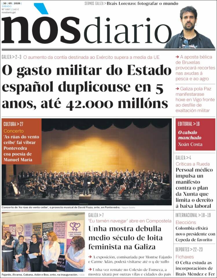 Portada de Nòs Diario (Espa&ntilde;a)