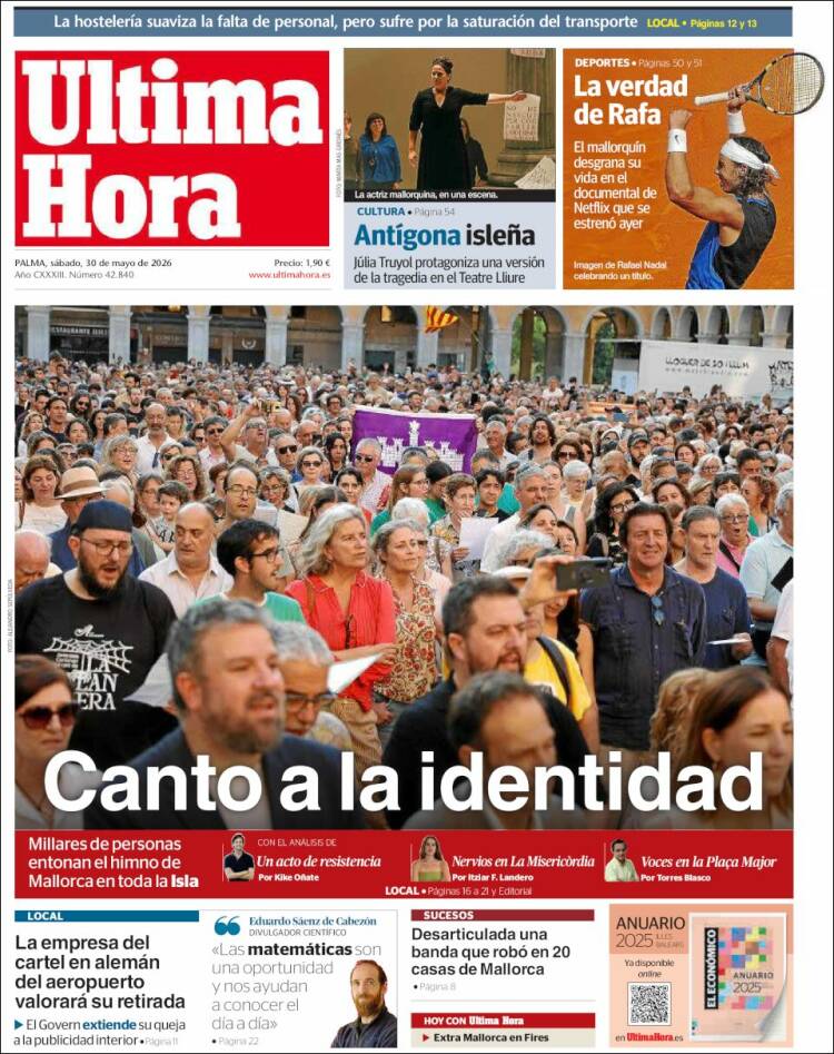 Portada de Última Hora (Espa&ntilde;a)