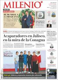 Portada de Milenio - Jalisco (M&eacute;xico)