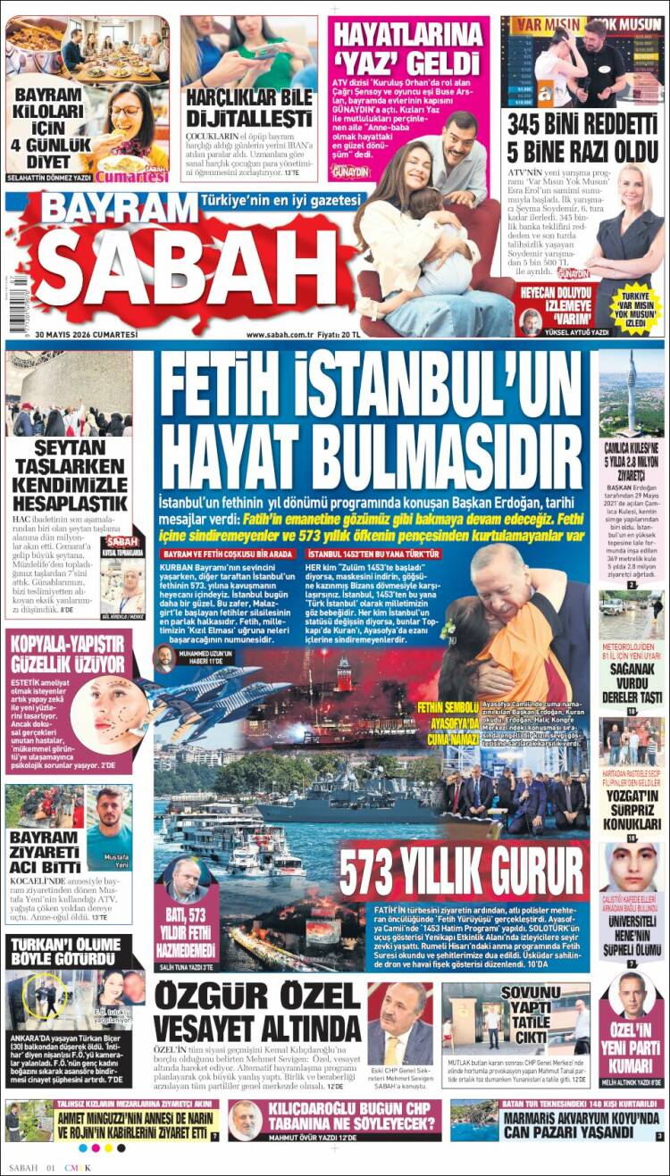 Portada de Sabah (Turqu&iacute;a)