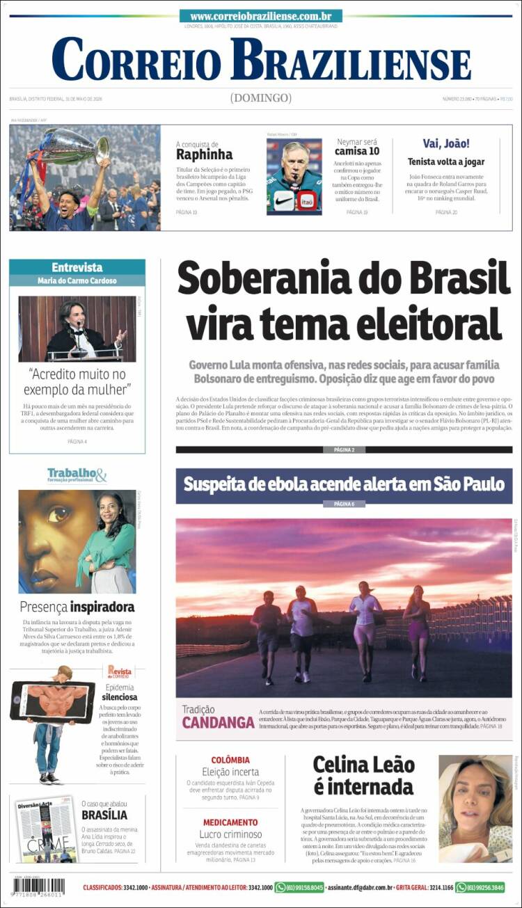 Portada de Correio Braziliense (Brasil)