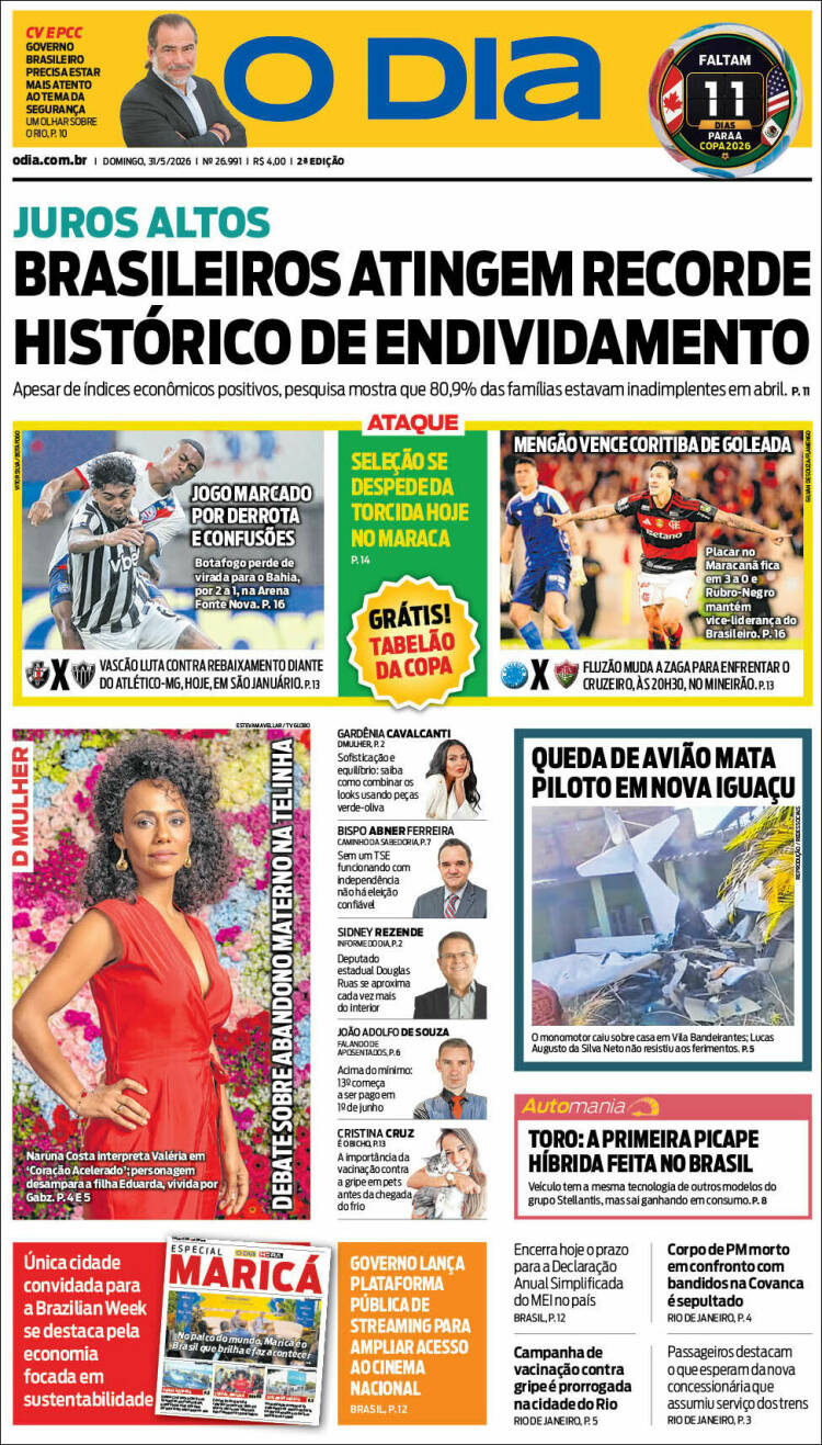 Portada de O Dia (Brasil)
