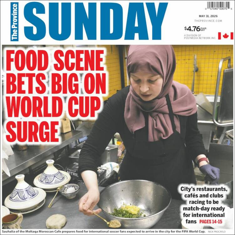 Portada de The Province (Canad&aacute;)