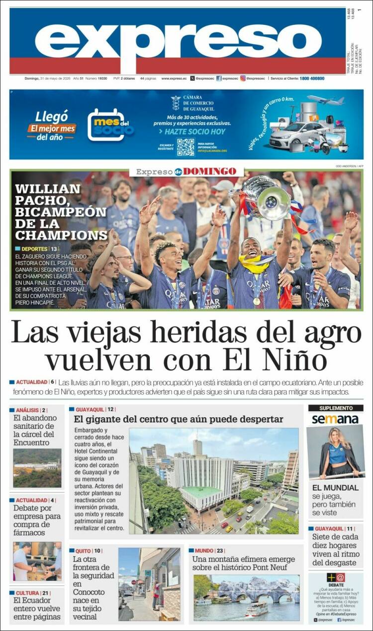 Portada de Expreso (Ecuador)