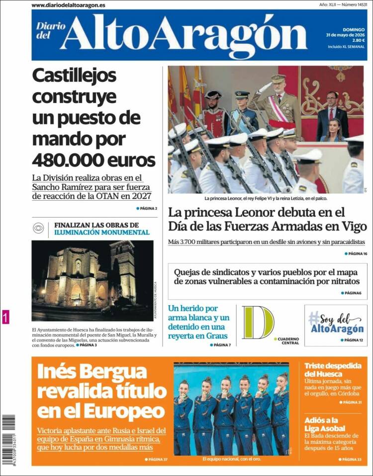 Portada de Diario del AltoAragón (Espa&ntilde;a)