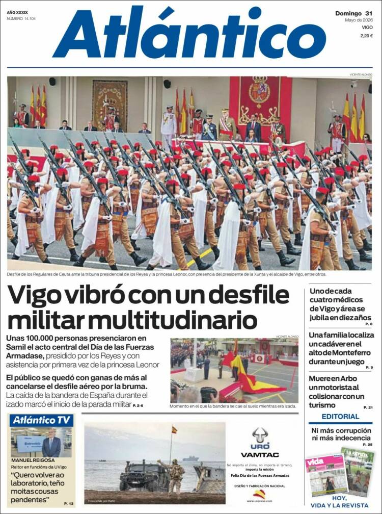 Portada de Atlántico Diario (Espa&ntilde;a)