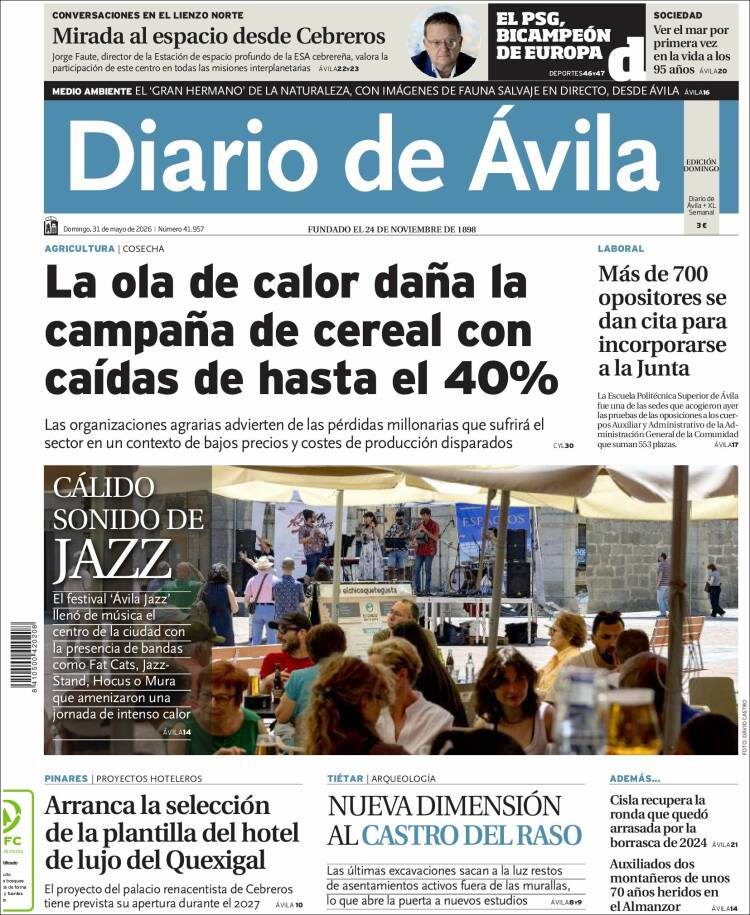 Portada de Diario de Ávila (Espa&ntilde;a)