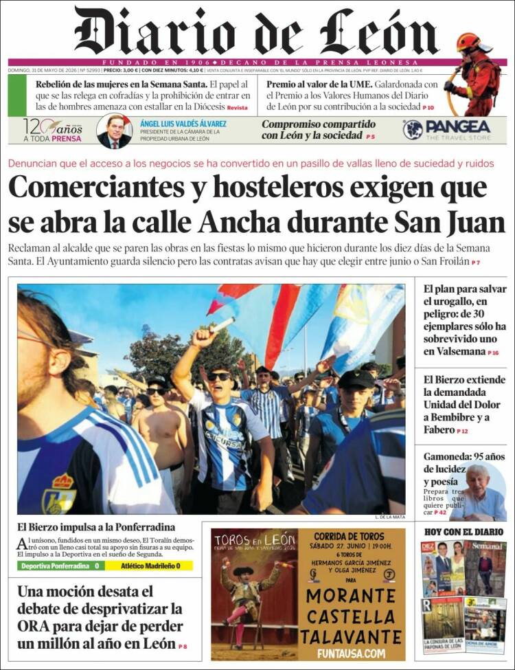 Portada de Diario de León (Espa&ntilde;a)