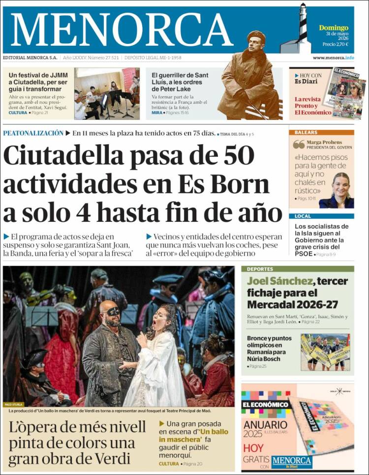 Portada de Menorca - Diario Insular (Espa&ntilde;a)