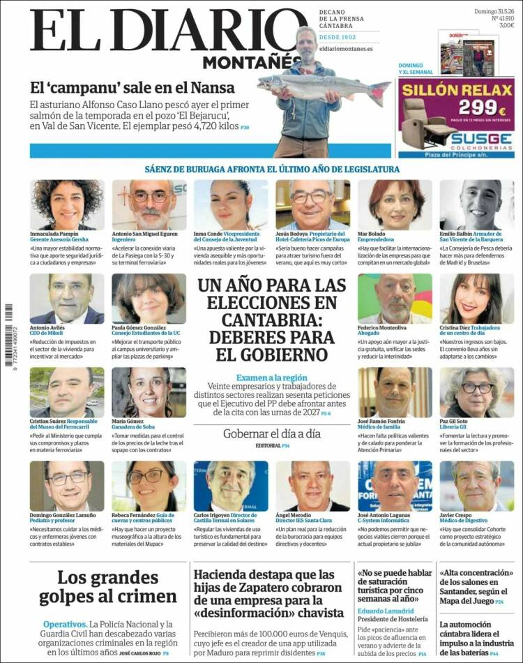 Portada de El Diario Montañés (Espa&ntilde;a)