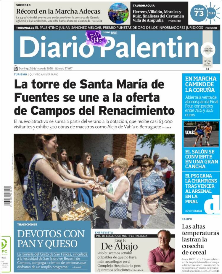 Portada de Diario Palentino (Espa&ntilde;a)