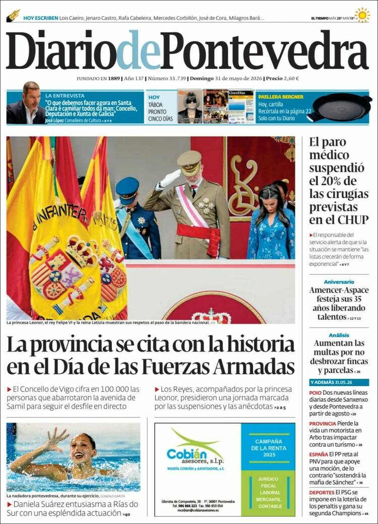 Portada de Diario de Pontevedra (Espa&ntilde;a)
