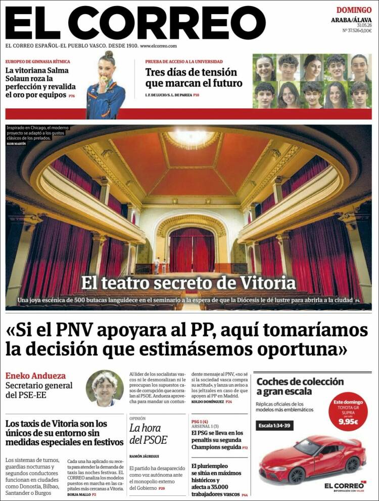 Portada de El Correo - Álava (Espa&ntilde;a)