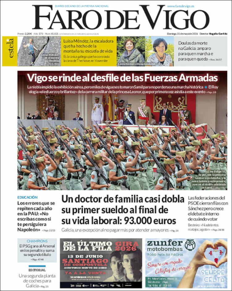 Portada de Faro de Vigo (Espa&ntilde;a)