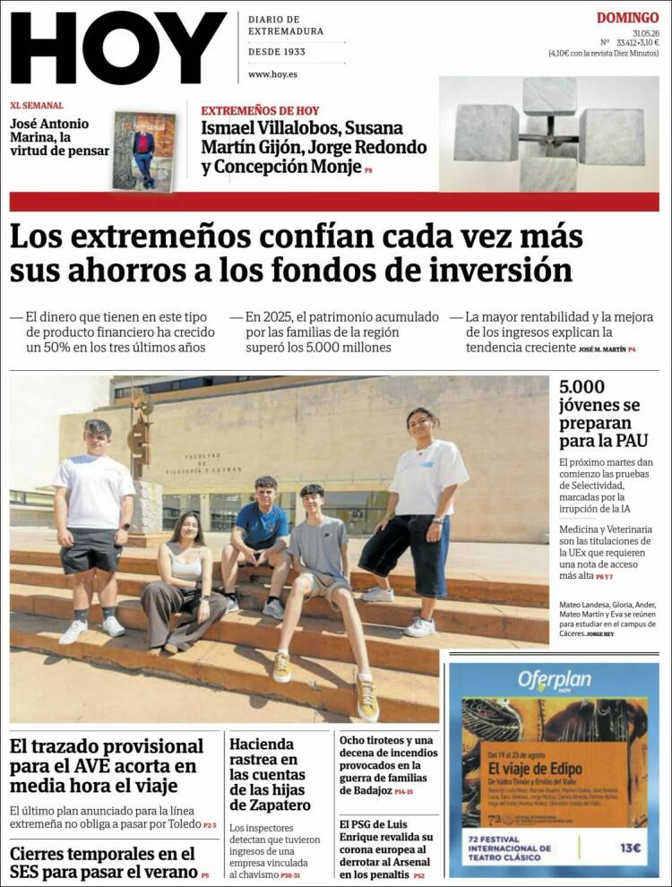 Portada de Hoy - Badajoz (Espa&ntilde;a)