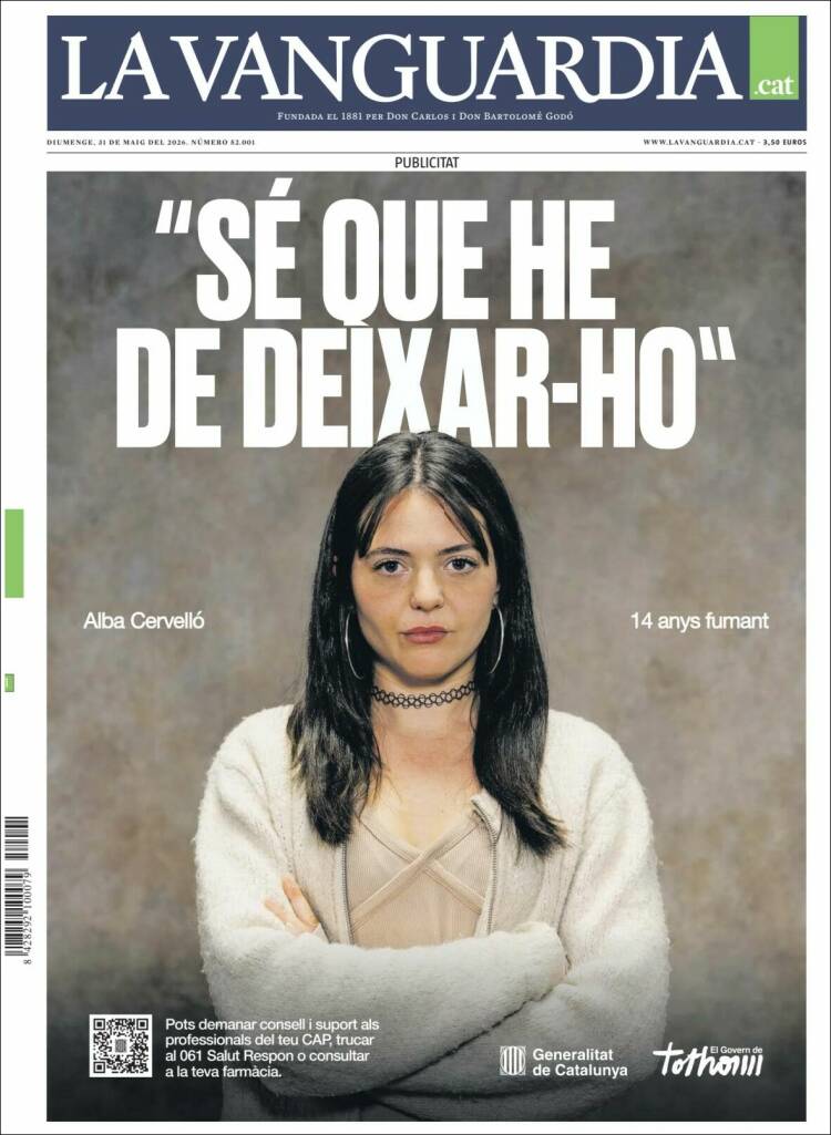 Portada de La Vanguardia (Espa&ntilde;a)