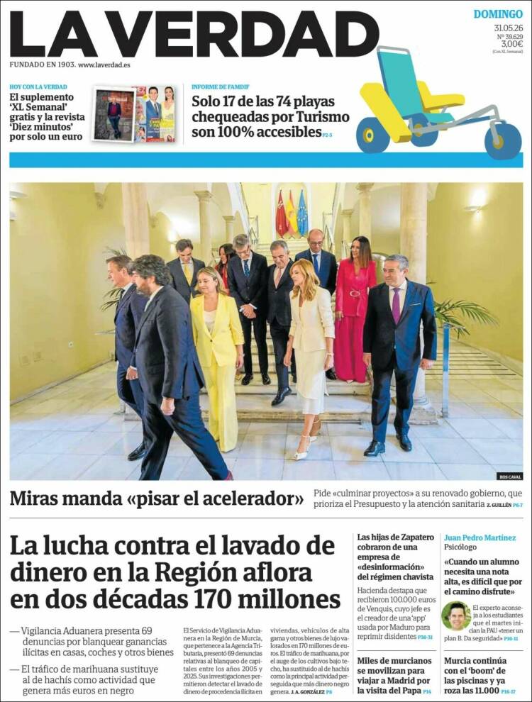 Portada de La Verdad de Murcia (Espa&ntilde;a)