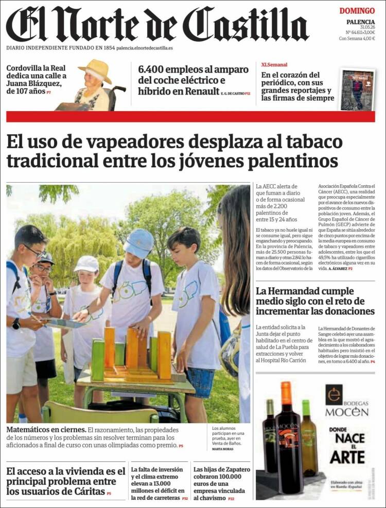 Portada de Norte de Castilla - Palencia (Espa&ntilde;a)