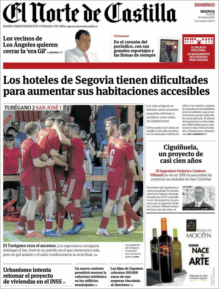 Portada de Norte de Castilla - Segovia (Espa&ntilde;a)