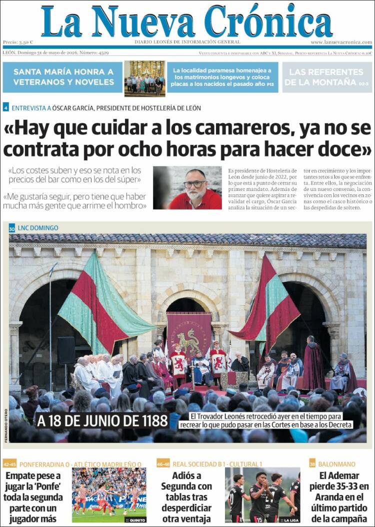 Portada de La Nueva Crónica (Espa&ntilde;a)
