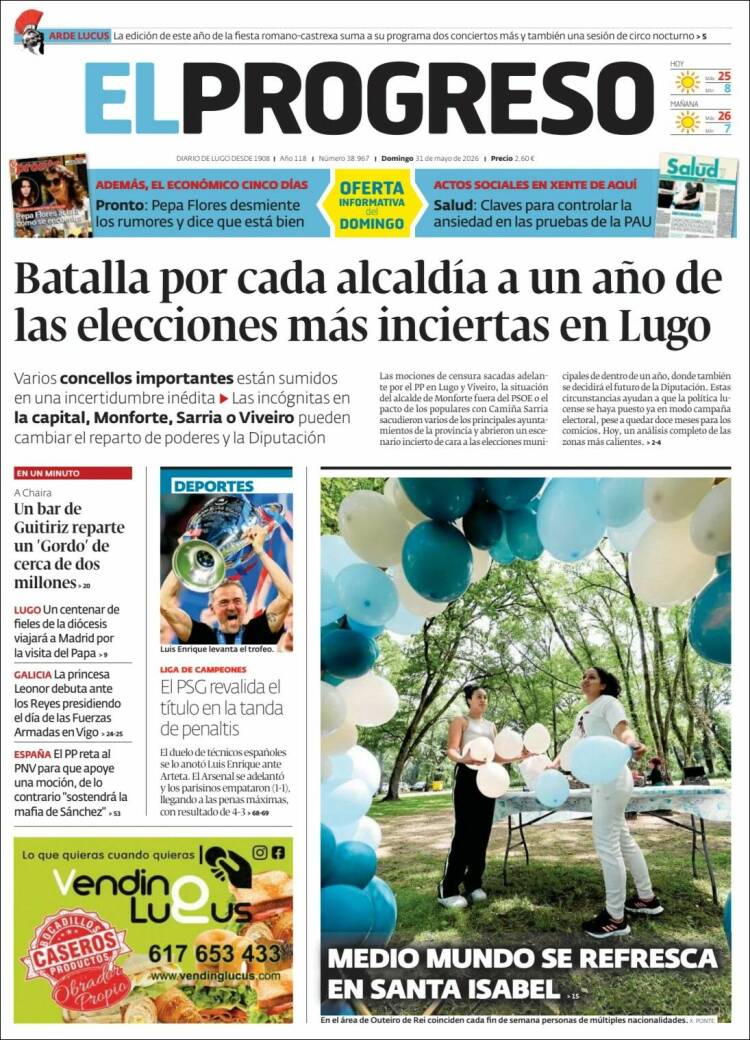 Portada de El Progreso (Espa&ntilde;a)