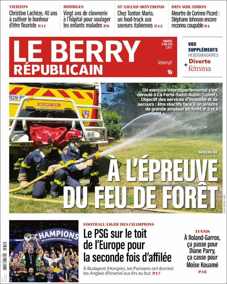 Portada de Berry Republicain (Francia)