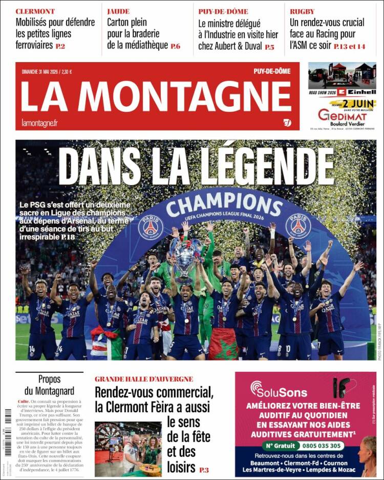 Portada de La Montagne (Francia)