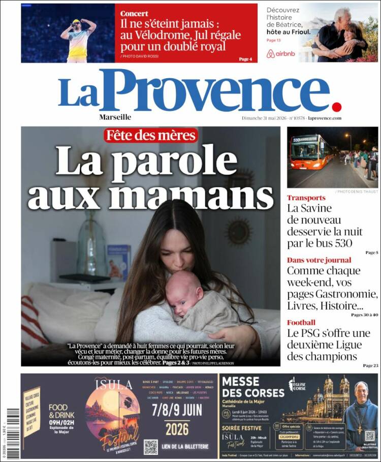 Portada de La Provence (Francia)