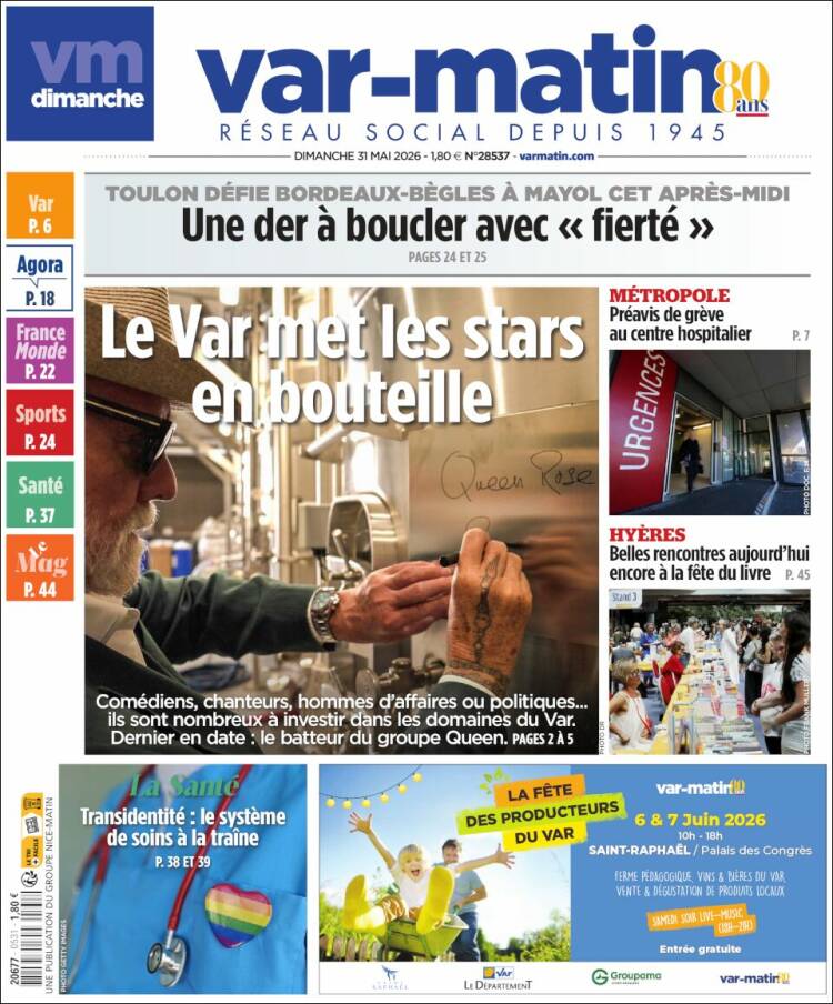 Portada de Var-Matin (Francia)