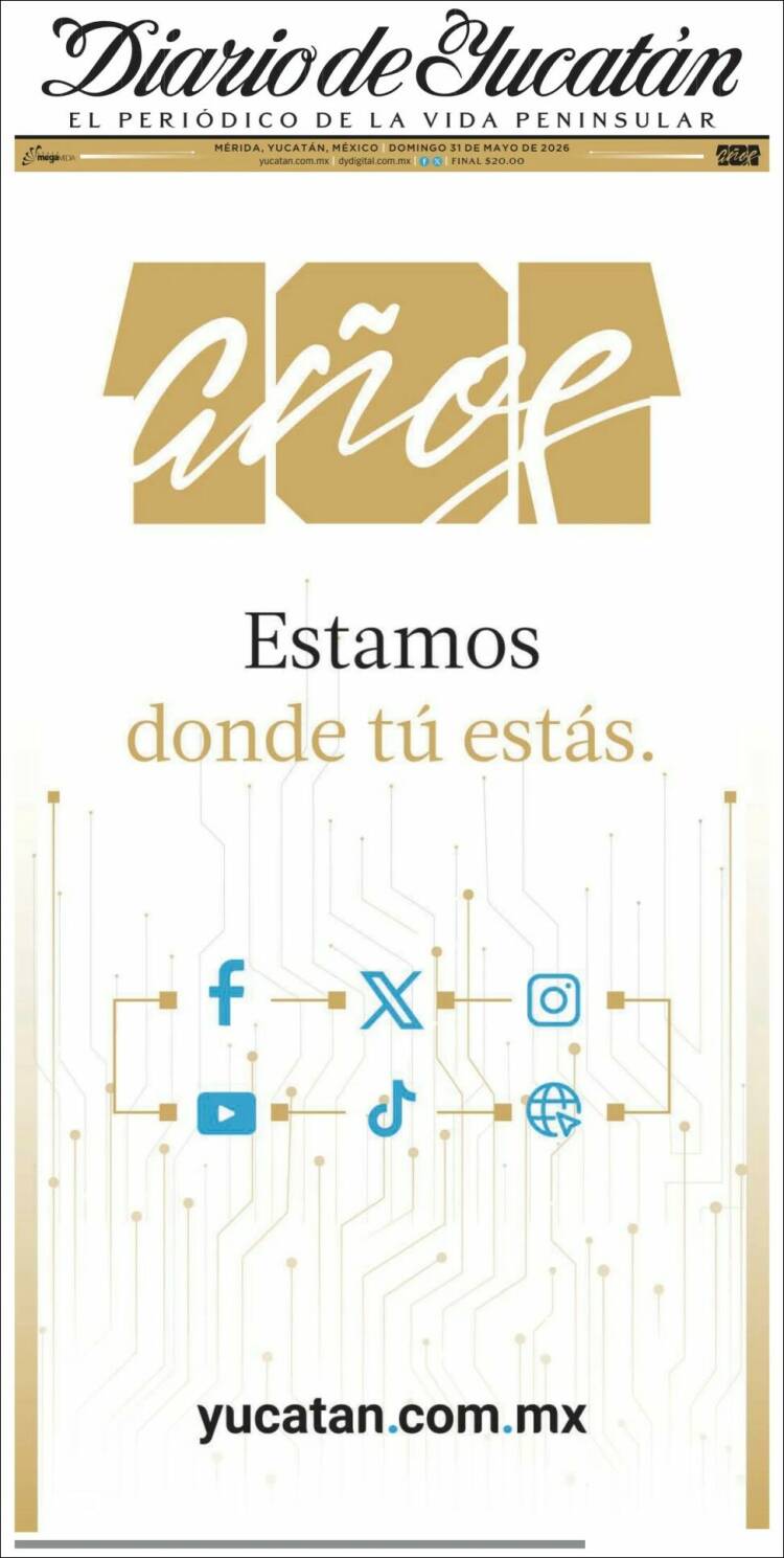 Portada de Diario de Yucatán (M&eacute;xico)