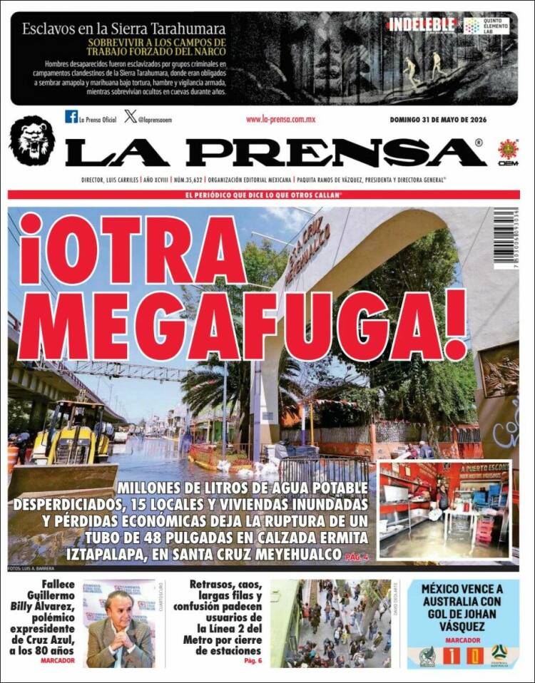 Portada de La Prensa (M&eacute;xico)