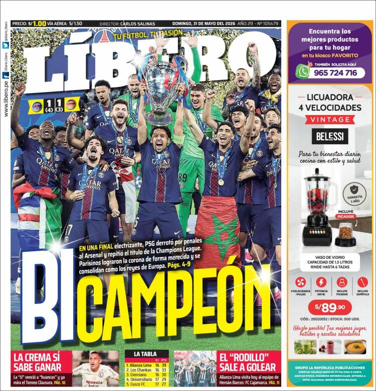 Portada de Líbero (Per&uacute;)