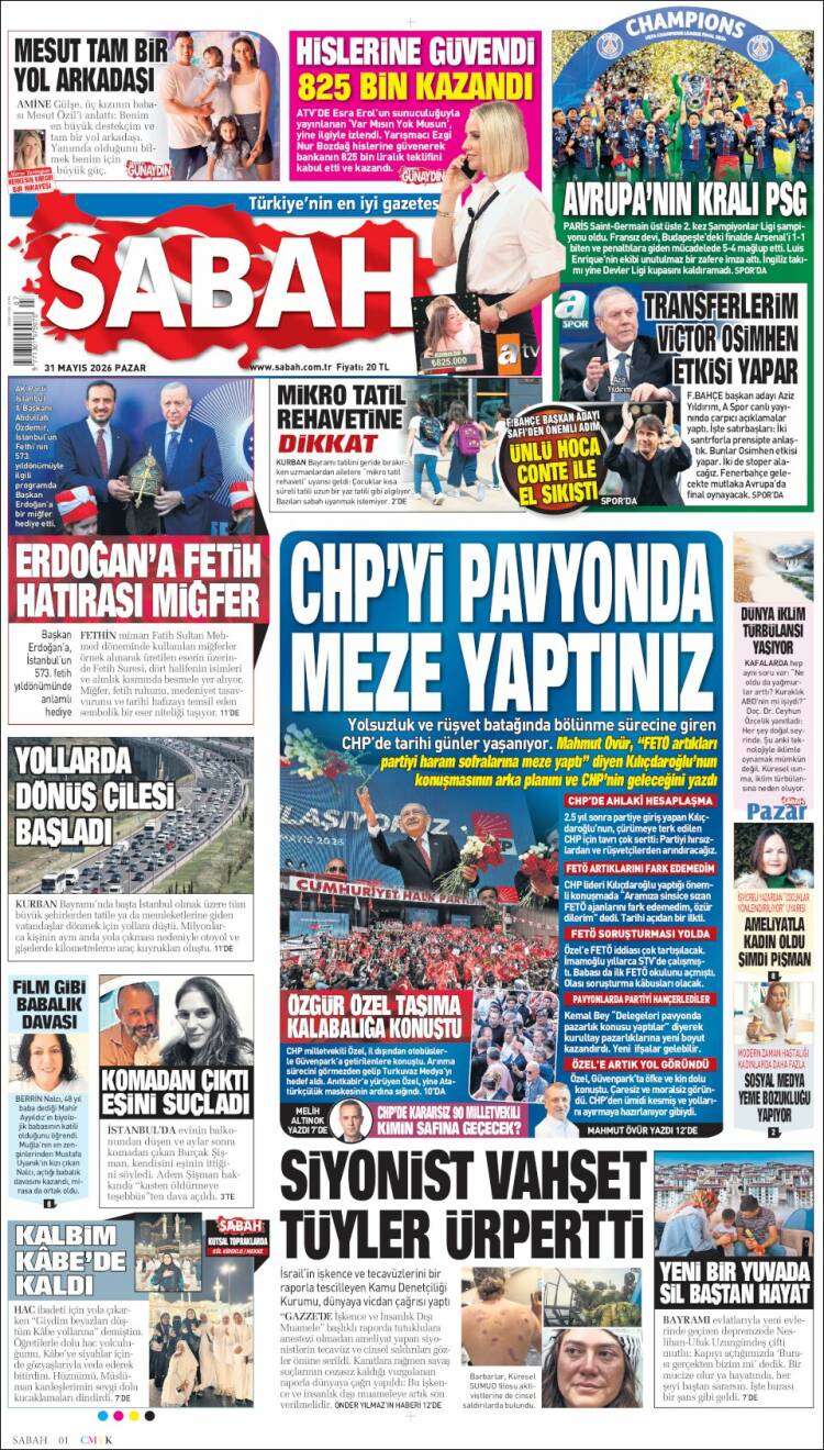 Portada de Sabah (Turqu&iacute;a)
