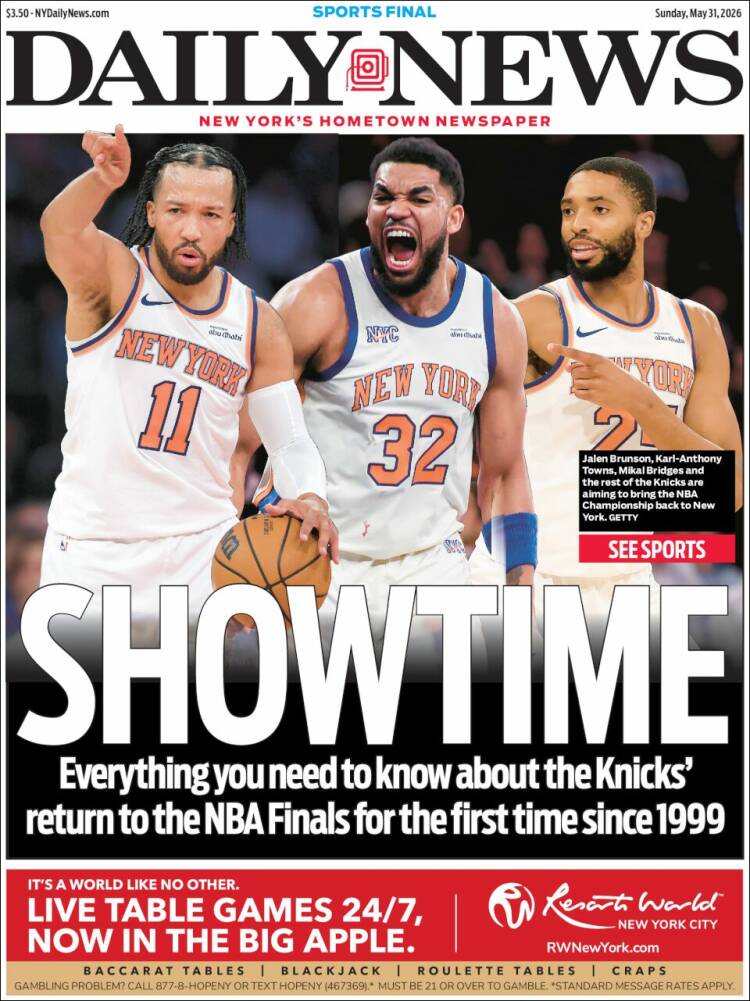 Portada de Daily News - New York (USA)