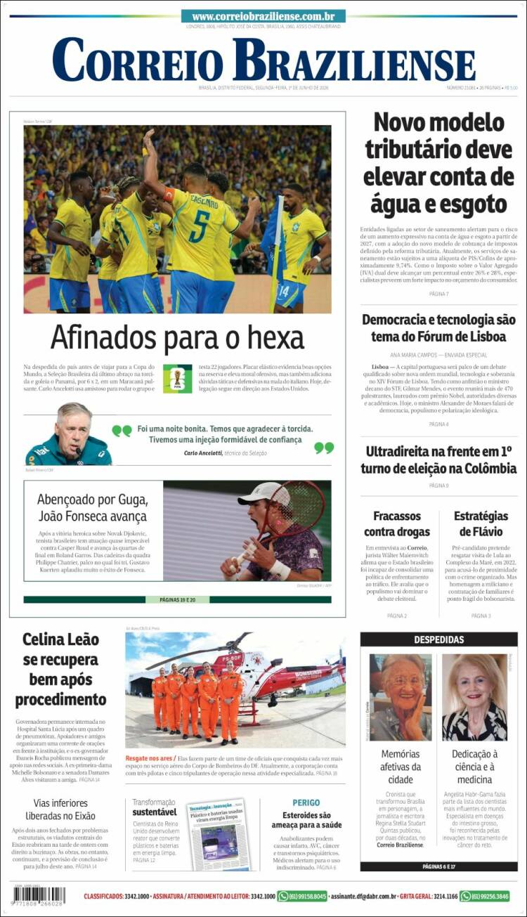 Portada de Correio Braziliense (Brasil)