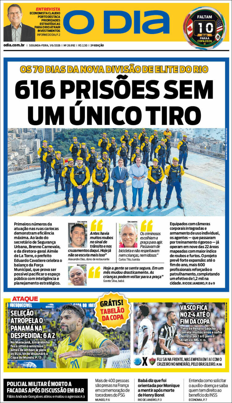 Portada de O Dia (Brasil)