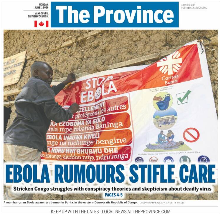 Portada de The Province (Canad&aacute;)
