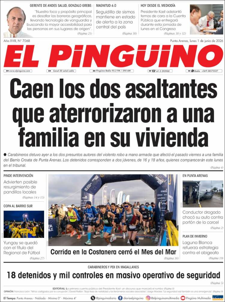 Portada de El Pingüino (Chile)