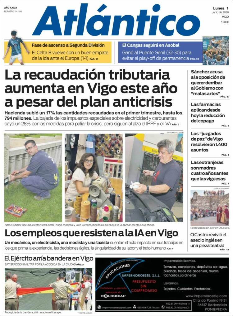 Portada de Atlántico Diario (Espa&ntilde;a)