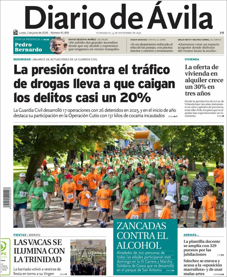 Portada de Diario de Ávila (Espa&ntilde;a)