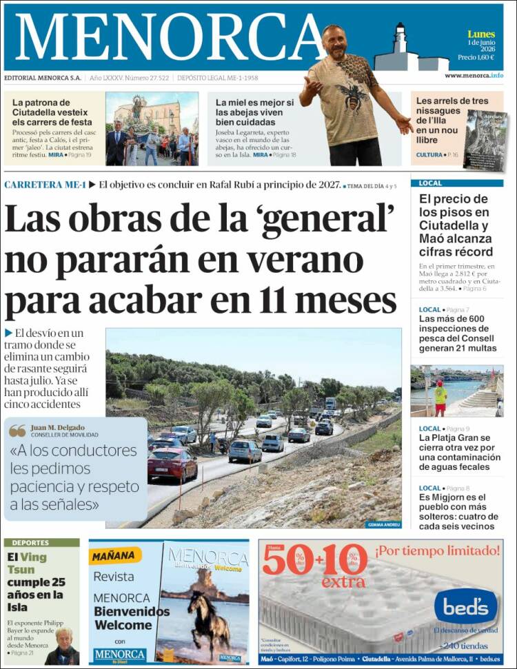 Portada de Menorca - Diario Insular (Espa&ntilde;a)
