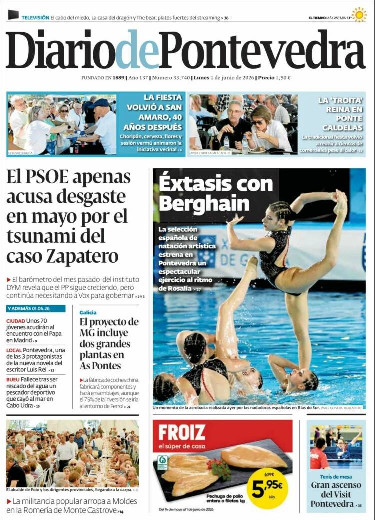 Portada de Diario de Pontevedra (Espa&ntilde;a)