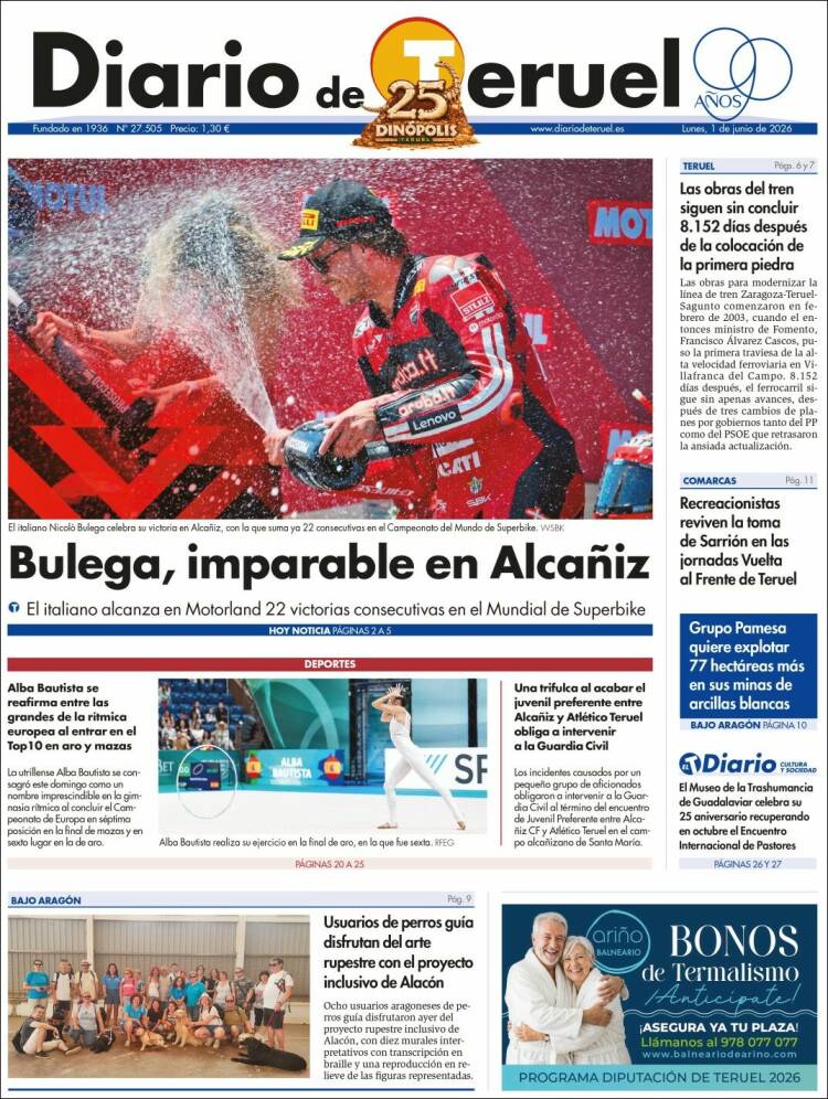 Portada de Diario de Teruel (Espa&ntilde;a)